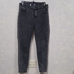 Kut from the Kloth Women's Dark Gray High Rise Skinny Jeans With Bling Side Stri